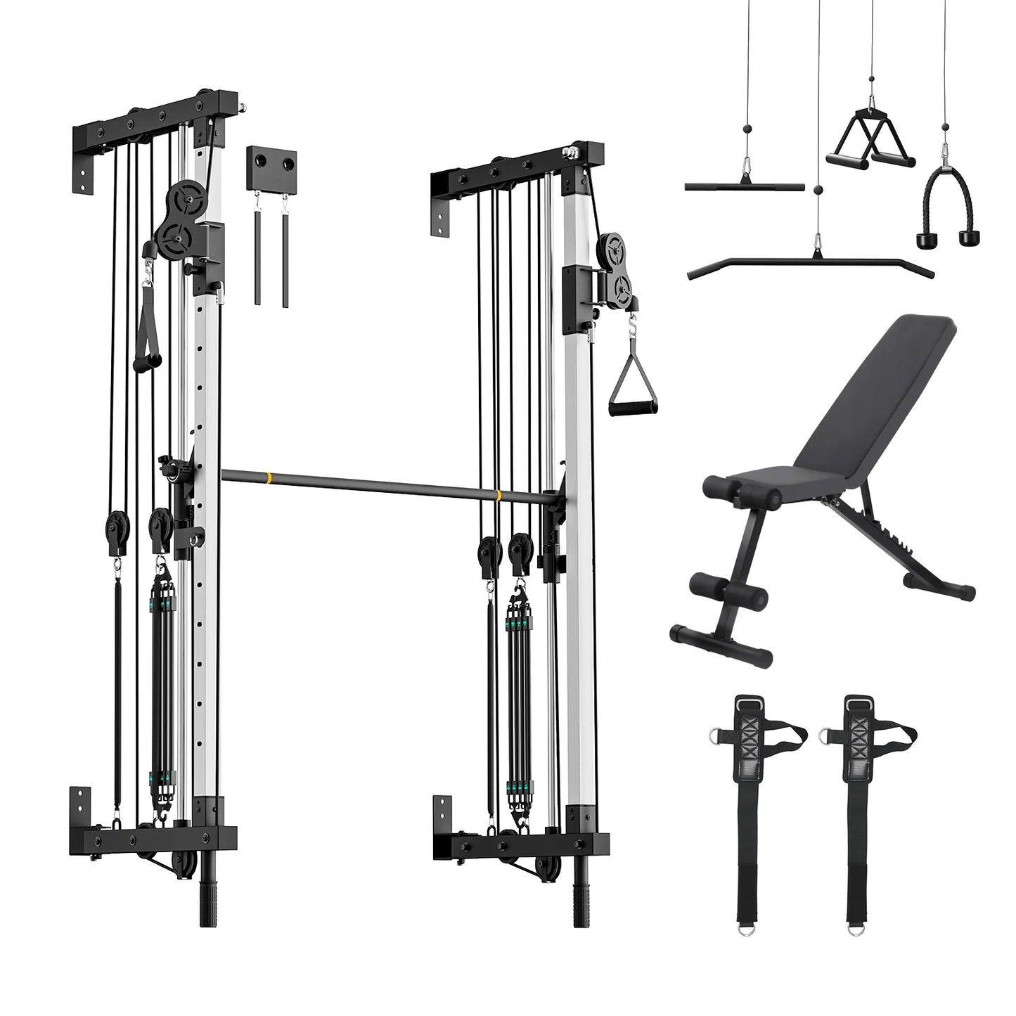 Folding Wall-Mounted Smith Machine
